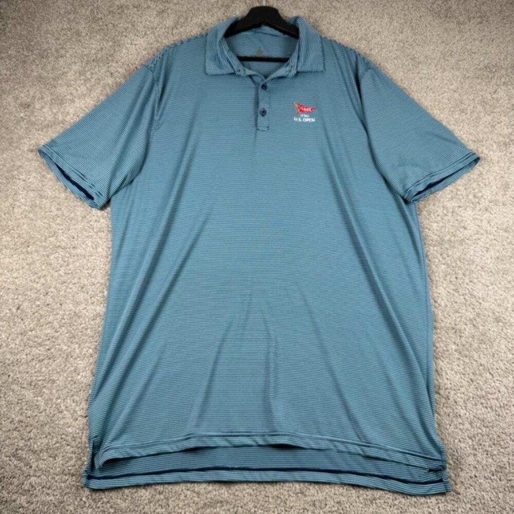 LACC Golf Polo Men's XL Blue White Performance Shirt US OPEN Official Stretch - Picture 5 of 9